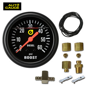 Manomètre liquide 65 mm 0~60 PSI Boîtier en fer Faceplate noire Diesel Voiture pour avec lentille transparente mécanique Manomètre de suralimentation - Product Image 5