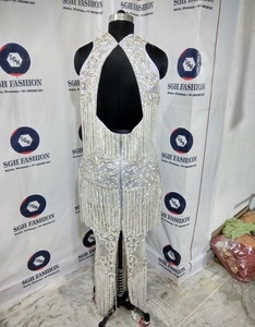 2022 caftán marroquí personalizable vestido de novia con cuentas de cristal pesado y ropa de fiesta para adultos adornado a mano en tamaño Color - Product Image 2