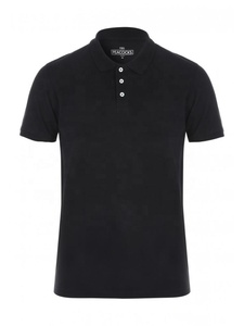 Camiseta de manga corta biolavada 100% de algodón Premium para hombre, camisetas polo de talla grande con logotipo frontal, diseño en blanco, embellecedor en contraste - Product Image 6