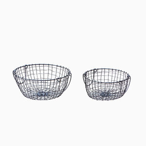 Panier de cuisine en fil métallique vintage, panier de fruits en fer forgé, panier de ferme, panier de rangement, panier polyvalent - Product Image 1