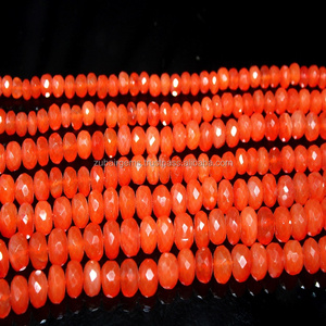 Cuentas facetadas de cornalina Natural, forma redonda, 9 pulgadas, precio al por mayor - Product Image 2