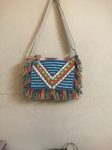 Style bohème indien élégant Boho fait à la main perlé pochette femmes tissu sac de messager pour soirée Shopping fête sac à bandoulière - Product Image 3