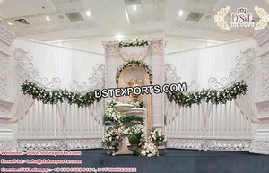 <b>Victorian</b> Wedding Stage Back-<b>Frames</b> Wedding White Roman Stage Back-<b>Frames</b> Wedding Fiber <b>Frame</b> Setup Stage Australia event decor - Product Image 3