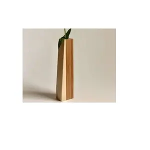 Laatste Stuk Mango Hout Vaas Handgemaakte Houten Bloem Vaas Voor Home Decor Partijen Huwelijksgeschenken Gebruik