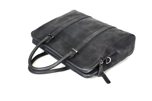 Bolsa de mensajero de cuero auténtico para ordenador portátil de viaje, bandolera Vintage de cuero de grano completo, bolsa de mensajero para ordenador portátil - Product Image 5