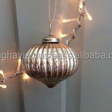 Boule de Noël en verre en forme d'oignon moderne et écologique faite à la main en PC Boîte décorative traditionnelle de style ins - Product Image 4