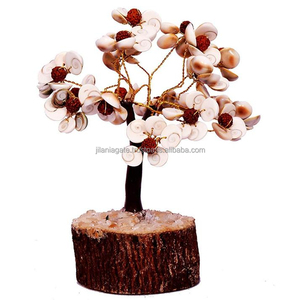 Arbre Chakra Gomti [54 pièces] en agate naturelle, fait à la main, thème amour, design floral, décoration d'intérieur, figurine - Product Image 4