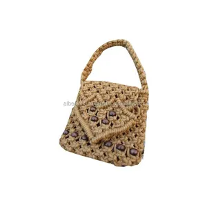 Bolsa de macramé con correa de algodón hecho a mano para mujer, bolsa de playa, bolso de compras tejido Boh de diseño personalizado - Product Image 6