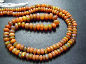 Vente en gros de brins de 18 pouces de perles de pierre de rondelle lisse d'opale éthiopienne jaune naturelle pour l'utilisation de bijoux - Product Image 4