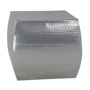 Muebles modernos para sala de estar, mesa auxiliar de cubo martillado de aluminio, diseño de Metal fijo para uso doméstico - Product Image 1