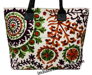 Suzani-Bolso de mano bordado para mujer, bandolera de hombro, de diseño indio, bohemio, para playa - Product Image 3
