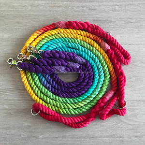 12mm Rainbow Rope Dog Lead / Ombre Rope <b>Leash</b> / Dog <b>Leash</b> / Dog Lead / Rope <b>Leash</b> 12mm - Product Image 1