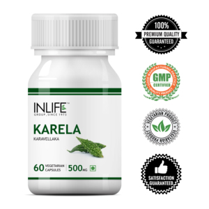 INLIFE 60 capsules végétariennes d'extrait de Karela 500 mg, complément alimentaire à base de plantes certifié GMP pour adultes, produit de marque privée en provenance d'Inde - Product Image 3