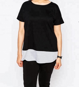 Venta al por mayor 2021 moda personalizada cuello redondo Camiseta de mujer 100% algodón Casual patrón sólido bordado botón diseño de talla grande - Product Image 2