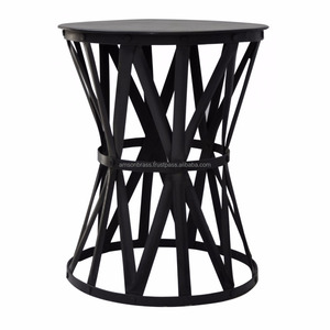 Hammered Round Shape Metal <b>Stool</b>/Bedside <b>Stool</b>/<b>Ottoman</b> Bronze Finishes <b>Stool</b> - Product Image 2