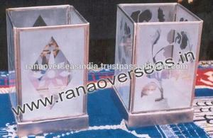 เชิงเทียนแก้วและเหล็กสำหรับตกแต่งงานปาร์ตี้ที่บ้านโรงแรม - Product Image 4