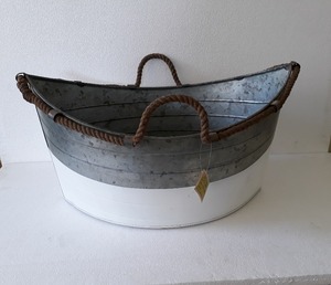 KS International Seau à eau en métal galvanisé écologique avec poignée en corde Taille personnalisée disponible - Product Image 1