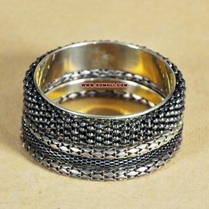 Handmade Intermesh Brass <b>Bangle</b> Metal Cuff <b>Bracelet</b> - Product Image 4
