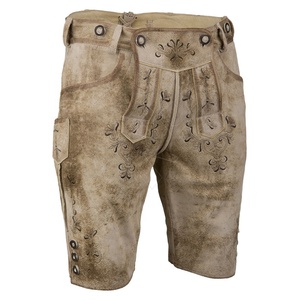 Nuevo Estilo de Lederhosen Bávaro de Cuero Antiguo de Gamuza, Traje de Oktoberfest para Hombre, Lederhosen Alemán de Cuero Genuino para Hombre - Product Image 5