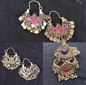 ที่มีสีสันที่ไม่ซ้ำกันอัฟกานิสถานต่างหูวินเทจ - Product Image 3