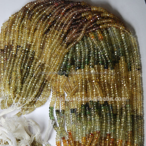 High Quality Multi-Color Zircon Micro Faceted Rondells Machine Cut Natural <b>Stone</b> <b>Beads</b> in 4 Sizes mm - Product Image 1