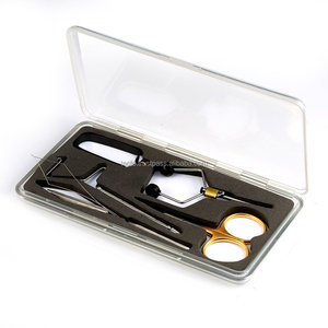 Kit de herramientas de atado de moscas, tijeras, bobinas de cerámica, látigo, con estuche de embalaje, accesorios de pesca profesionales - Product Image 3
