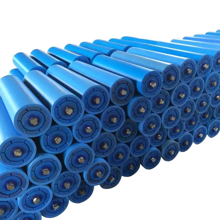 high wear small carrier plastic PE roller hdpe/upe belt conveyor idler roller nylon conveyor rollers