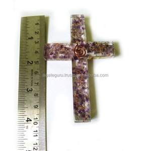Améthyste Grande Taille Orgone Cross Produits faits à la main pour Chrismass - Product Image 1