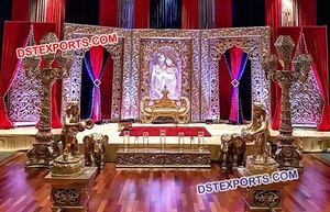 Décor de fond de mariage indien, toile de fond de décoration originale de Style moderne pour mariage, mariage - Product Image 5