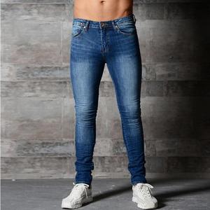 Venta al por mayor 100% algodón hombres recto-estilo verde Denim logotipo personalizado bordado rasgado de talla grande moda de calle lavado - Product Image 3