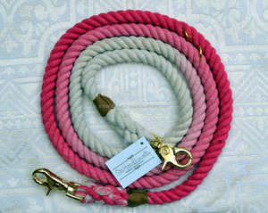 Braided Cotton Rope Nautical Dog Rope Leash Hand Spliced Rope Dog Leash and Matching <b>Collar</b> Supplier - Product Image 1