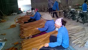 Machine de filetage avec manche en bois de haute qualité, manche en bois, balai à franges, vietnamien