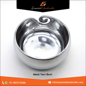 Bol à fil à crocheter personnalisé de haute qualité, style vintage rond, fabriqué en aluminium moderne, céramique, charnière en acier, pour ranger vos fils métalliques - Product Image 5