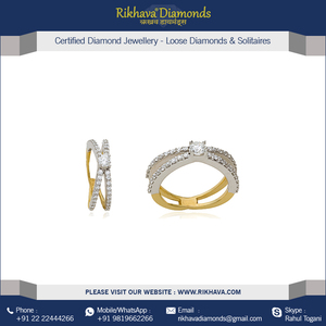 แหวนเพชรสีเหลืองทองสำหรับผู้หญิง18kt หรูหราเครื่องประดับหรูหราสำหรับผู้หญิง - Product Image 4