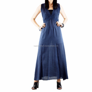 NAPAT ชุดเดรสยาวลำลองสีเข้ม,เสื้อผ้าผู้หญิงสำหรับฤดูร้อน - Product Image 2