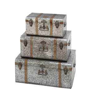 Coffrets en étain galvanisé Chaman India, lot de 3 - Product Image 1