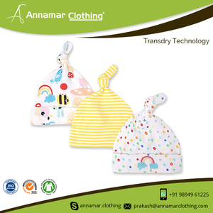 High Quality 100% Cotton Newborn Baby Beanie Hat With Private Label - Product Image 5
