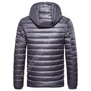 Chaqueta Acolchada con Capucha para Invierno, Logotipo Personalizado, Cortavientos Reversible, Ecológica, para Hombre, Precio al por Mayor de Alta Calidad - Product Image 4