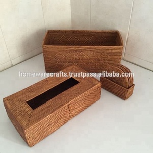 Timeless Tissue Box Natural <b>Rattan</b> Home Decor Holder Wholesale Durable Lightweight Handmade from Vietnam - Product Image 6