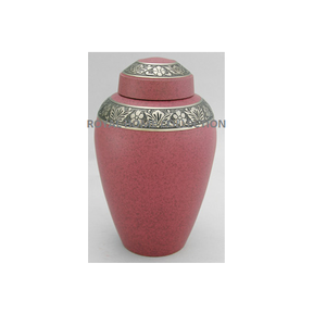 Urnes de crémation en laiton créatives de vente chaude conception de courbure de fleur supérieure pour les cendres funéraires humaines souvenir urnes de crémation commémoratives en métal - Product Image 1