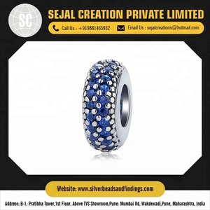 Perles d'écartement de pneu de 5mm en argent 925 en vente en gros Bijoux de mode faisant des résultats Style de charme Perles d'écartement Taille de 8mm Type populaire - Product Image 3