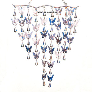 Mariposas grandes con campanas de viento de hierro para decoración del hogar y jardín al aire libre - Product Image 1