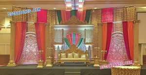 Decoración de Escenario de Boda Estilo Indio del Sur, Fabricante de Escenarios de Boda Indios, Último Diseño de Escenario de Boda Asiático en Venta, Decoración para Eventos en EE. UU. - Product Image 5