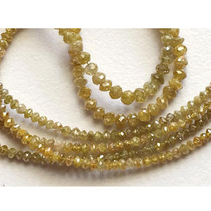 3 mm à 5 mm Véritable Jaune Diamant à facettes Perles Brins - Product Image 2