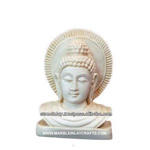 Sculpture de bouddha fait à la main en marbre, gaut30 cm - Product Image 1