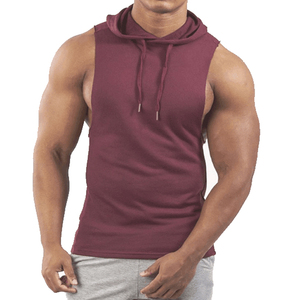 เสื้อแขนกุดมีฮู้ดสำหรับผู้ชายและผู้หญิง,เสื้อแขนกุดคอตตอนออร์แกนิกทรงครอปไซส์ใหญ่พิเศษแบบมีซิปว่างเปล่าปักลายสำหรับเด็ก - Product Image 1