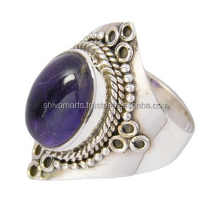 Anillo de amatista púrpura natural, joyería de plata hecha a mano, venta al por mayor, joyería de plata de ley 925, anillos Eternity Vermeil, mayorista - Product Image 3