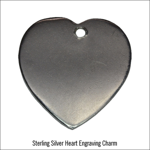 925 Sterling Silver Engraved Heart Charm Pendant Stylish Jewelry for Party Occasions Featuring Stone Pattern - Product Image 1