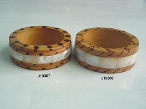 Brazalete de Madera Haldu con Mosaico de Nácar, Incrustaciones de Nácar, Brazaletes y Pulseras de Madera - Product Image 2