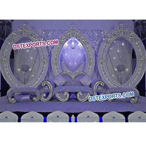 Decoración de escenario para boda asiática, paneles de marco redondo grande, elegante - Product Image 1